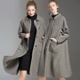 2019 mùa thu và mùa đông mới áo khoác cashmere hai mặt nữ cao cấp 100 áo len nguyên chất trong phần dài của quần áo len nữ - Trung bình và dài Coat mẫu áo khoác lông nữ đẹp