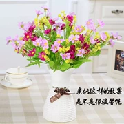 Bình nhựa màu trắng hoa lụa chất liệu hoa vớ hoa chất liệu hoa chậu bảng trang trí màu bình - Vase / Bồn hoa & Kệ
