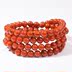 Vòng đeo tay mã não đỏ tự nhiên Nam Tứ Xuyên Chất liệu Liangshan Persimmon Red Full Meat Bracelet Ba vòng tròn Nhiều vòng tròn Đàn ông và Phụ nữ 108 Hạt vòng pandora Vòng đeo tay Clasp