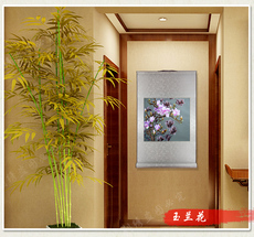 Вышивка Гуандун 玉兰花卷轴粤绣广绣潮绣特色软裱纯手工刺绣客厅卧室书房装饰挂画