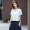 Văn học retro thêu bông và áo sơ mi vải lanh 2018 mùa hè mới kích thước lớn chất béo của phụ nữ MM lỏng trắng ngắn tay T-Shirt phụ nữ áo phông rộng