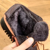 Утепленная удерживающая тепло обувь для матери, нескользящие комфортные туфли, короткие сапоги, ботинки, мягкая подошва, для среднего возраста