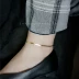 Nhật Bản và Hàn Quốc cao Đinh siêu màu K vàng phẳng rắn vòng chân rắn sáng bóng xương rắn đơn giản - Vòng chân lắc chân vàng 18k Vòng chân