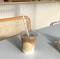 Корейское кафе кафе луна одноразовая прозрачная чашка пластикового чашки фруктовый сок чай кофейный кофе скандинавский стиль кубка вывода