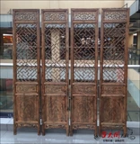 Специальное предложение бесплатная доставка Dongyang Wood -Carbing Plum Bamboo Bamboo Chrysanthemum Экран Китайский твердый древесина антикварные деревянные перегородки Четыре рельефа экрана