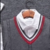 Mùa xuân áo len vest nam vest cotton V-Cổ áo len thanh niên Slim-loại trùm đầu vai dòng áo sơ mi nam