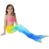 Детский купальник, раздельное платье для принцессы для плавания, крой «рыбий хвост»