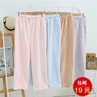 Đặc biệt cung cấp quần pyjama mùa thu và mùa đông quần tây san hô lông cừu nhà đồ ngủ giản dị quần dày flannel quần quần ống suông nữ