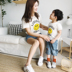 Cha mẹ và con mặc mùa hè 2018 làn sóng mới gia đình nhà một gia đình ba phiên bản Hàn Quốc của khuôn mặt cười mẹ và con gái mẹ và con phù hợp với gia đình Trang phục dành cho cha mẹ và con