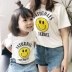 Cha mẹ và con mặc mùa hè 2018 làn sóng mới gia đình nhà một gia đình ba phiên bản Hàn Quốc của khuôn mặt cười mẹ và con gái mẹ và con phù hợp với gia đình