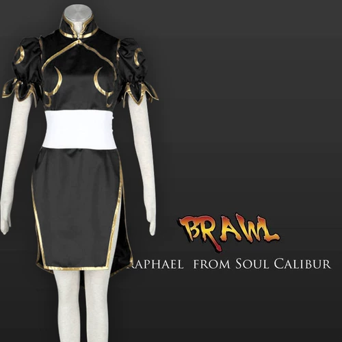 Черное ципао, косплей, полный комплект