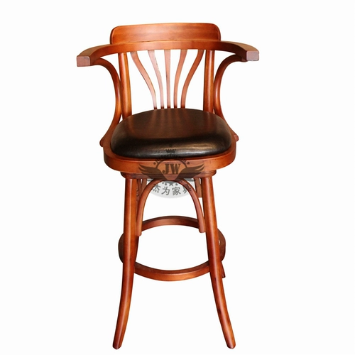 Американское сплошное дерево кресло кассир стул на стойке фронт