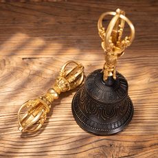 Колокол для службы 金刚铃杵纯铜五钴摇铃金刚杵铃铛放焰口大号