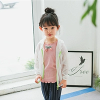 Trẻ em của quần áo chống nắng cotton trùm đầu quần áo trẻ em áo khoác mùa xuân và mùa hè trai ánh sáng và thoáng khí cô gái bé điều hòa không khí dịch vụ áo khoác trẻ em nữ 12 tuổi