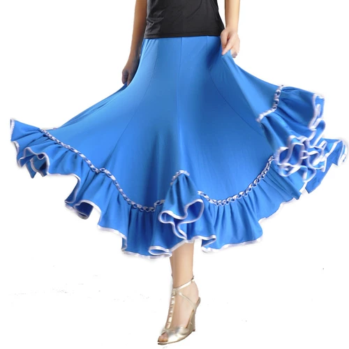 Современные танцы танцевальной юбки танцевальная юбка Plaza Dance Юбка для ленты ленты Custom C-002
