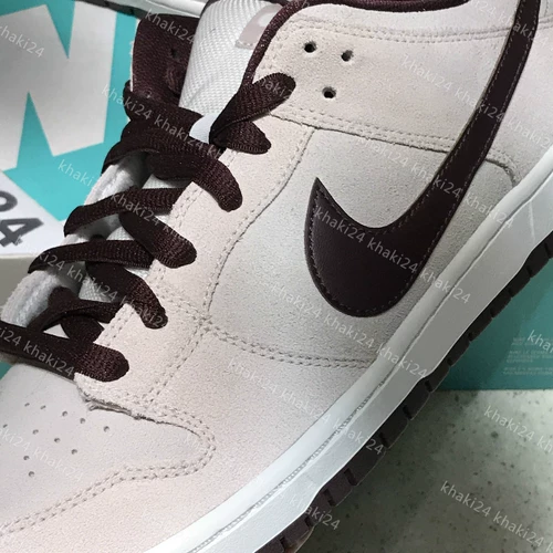 Khaki24 Nike Dunk SB темно-коричневый вин красный серой замшевые туфли с низкой вершиной BQ6817-004