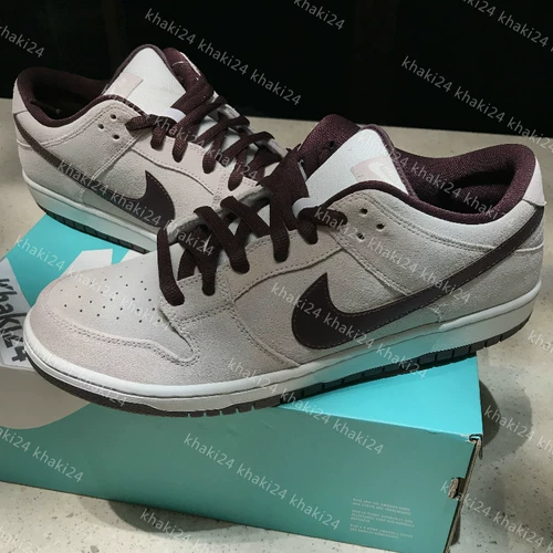 Khaki24 Nike Dunk SB темно-коричневый вин красный серой замшевые туфли с низкой вершиной BQ6817-004