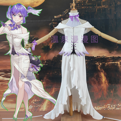 taobao agent 温泉漫漫 One Rainbow Seshe enselentatsuki first anniversary cos dress white women's clothing customization