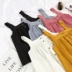2018 mùa hè mới Hàn Quốc chic hoang dã đơn ngực vest tops mỏng vuông cổ áo nhỏ sling đáy áo sơ mi nữ shop thời trang nữ Áo ba lỗ