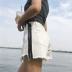Mùa hè Hàn Quốc Phụ nữ sọc bên Burst Quần short denim Eo cao Quần rộng chân rộng Quần mỏng sinh viên nóng - Quần jean quần jean ngố ống rộng Quần jean