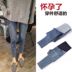 Bà bầu quần jeans xuân hè 2019 mới mặc cho bà bầu quần thời trang chân chín điểm quần legging xuân - Phụ nữ mang thai quần / quần bụng shop đồ bầu Phụ nữ mang thai quần / quần bụng