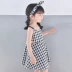 2018 mùa hè cô gái ăn mặc trẻ em Hàn Quốc vest váy 1-2-3-4 năm tuổi nữ bé không tay bông váy đầm cho bé Váy