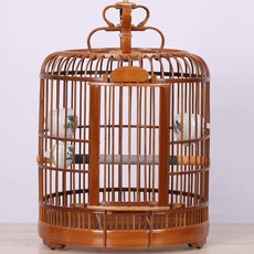 Клетка для птиц 花花画眉鸟笼川笼大号竹制精品全套配件四川八哥白灵鸟笼纯手工小