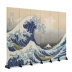 Wave mới in tranh nổi tiếng Nhật Bản ukiyo-e phòng khách khách sạn hai mặt màn hình gấp di chuyển hiên và gió - Màn hình / Cửa sổ Màn hình / Cửa sổ