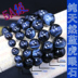 Trang sức Guanyuan Tinh khiết tự nhiên 5A Blue Tiger Eye Stone Bracelet Eagle Eye Hạt Vòng tay Lãnh đạo Shiwang Kinh doanh Tăng sự tự tin - Vòng đeo tay Clasp vòng thạch anh tóc vàng Vòng đeo tay Clasp