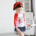 Hàn Quốc phiên bản Hàn Quốc của Han Fan đồ bơi trẻ em gái bé lớn tay áo dài chống nắng ấm váy chia váy - Bộ đồ bơi của Kid