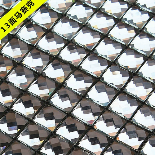 13 Алмазные хрустальные стеклянные мозаичные мозаичные телевизионные фоновая стена KTV Высокоэтапные наклейки на стены плитки в гостиной