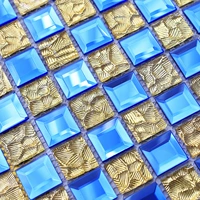 25 измельчающих синих зеркальных золотых бриллиантов