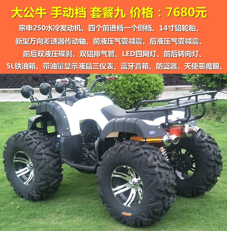 Big Bull Gasoline (Manual) Package 9All terrain size bull ATV Four rounds cross-country motorcycle drive Electric shaft gasoline become double Automatic type a mountain country