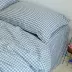Siêu đẹp! Vải kẻ sọc màu xanh nhạt Nhật Bản giặt bông đơn mảnh khăn trải giường chăn gối có thể được tùy chỉnh đôi - Khăn trải giường