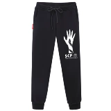 Штатные штаны SCP SCP Черные толстые брюки Двухмерные аниме вокруг осенних брюк Супер теплые и хлопковые