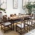 La Hán giường trà bàn ghế kết hợp bàn ghế sofa giải trí cũ elm bàn trà kung fu bàn trà đặt đồ nội thất - Bộ đồ nội thất Bộ đồ nội thất