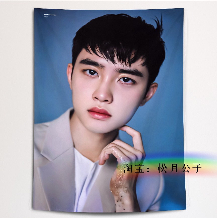 NavyEXO Park canlie Bian Boxian Wu Shixun Zhang Yixing Kris Hanging cloth Wall cloth Tapestry dormitory Background cloth decorate