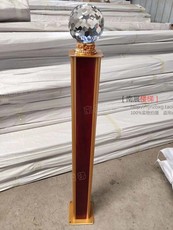 Балясины 促销 不锈钢铝镁夹实木楼梯护栏扶手水晶花球起步起头大柱将军柱