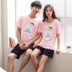 Mùa hè ngắn tay vài đồ ngủ nữ Hàn Quốc phiên bản của người đàn ông bông của dịch vụ nhà XL hai mảnh phù hợp với giản dị mặc đồ ngủ lụa đẹp cho các cặp đôi Cặp đôi