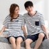 Mùa hè ngắn tay vài đồ ngủ nữ Hàn Quốc phiên bản của người đàn ông bông của dịch vụ nhà XL hai mảnh phù hợp với giản dị mặc đồ ngủ lụa đẹp cho các cặp đôi Cặp đôi