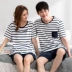 Mùa hè ngắn tay vài đồ ngủ nữ Hàn Quốc phiên bản của người đàn ông bông của dịch vụ nhà XL hai mảnh phù hợp với giản dị mặc