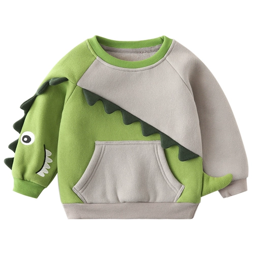 Осенняя толстовка для мальчиков, весенняя детская бархатная куртка, детская одежда, в западном стиле