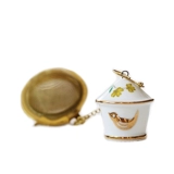 Spot Dutch Studio Studio Bird Cage Cage Tea -Capera Metal Spherice Teak British Retro Tea Filter Tea