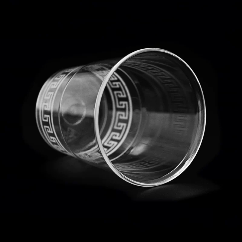 Disposable tableware, transparent wineglass polypropylene, increased thickness, 90 ml