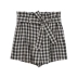 Xijia 2018 mùa hè mới phù hợp với quần short thời trang tính khí đi lại cao eo lỏng linen quần short kẻ sọc nữ quần lửng nữ Quần short