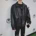 2018 mùa xuân mới ve áo áo khoác da nam Hàn Quốc phiên bản của thanh niên Slim đẹp trai xu hướng da xe gắn máy áo khoác áo choàng nam Quần áo lông thú