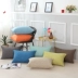 lanh bông vải gối xe sofa đệm bao gồm đồng bằng màu văn phòng gối đơn giản thắt lưng hình chữ nhật - Trở lại đệm / Bolsters