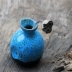 Phong cách Nhật Bản làm bằng tay bình hoa nhỏ chèn gốm đơn giản đồ gốm sứ sáng tạo văn hóa nước màu xanh lá cây đặc biệt để bàn - Vase / Bồn hoa & Kệ Vase / Bồn hoa & Kệ