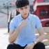 2017 mùa hè người đàn ông mới của ngắn tay áo sơ mi phong cách Trung Quốc thêu thời trang giản dị áo sơ mi nam áo sơ mi Áo