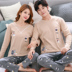 Bộ đồ ngủ đôi mùa xuân và mùa thu Áo dài tay cotton Hàn Quốc Dễ thương cho nam Dịch vụ gia đình kiểu đồ bộ Cặp đôi